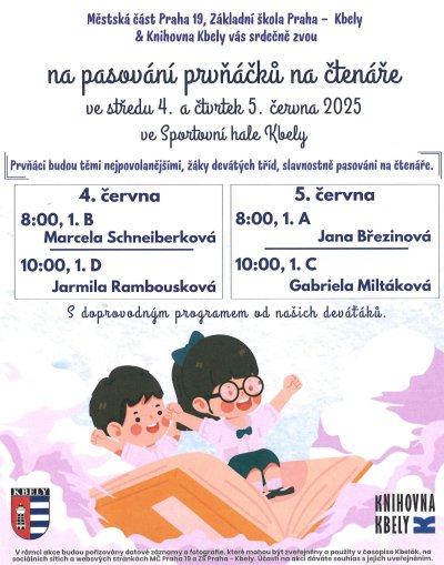 Blíží se pasování prvňáčků na čtenáře