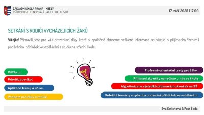 Společná cesta k přijímacím zkouškám na střední školy