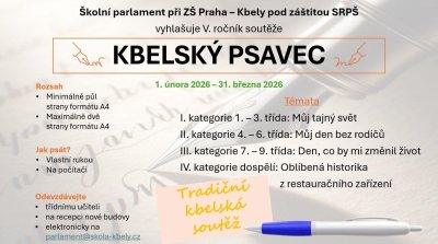 5. ročník soutěže KBELSKÝ PSAVEC vyhlášen