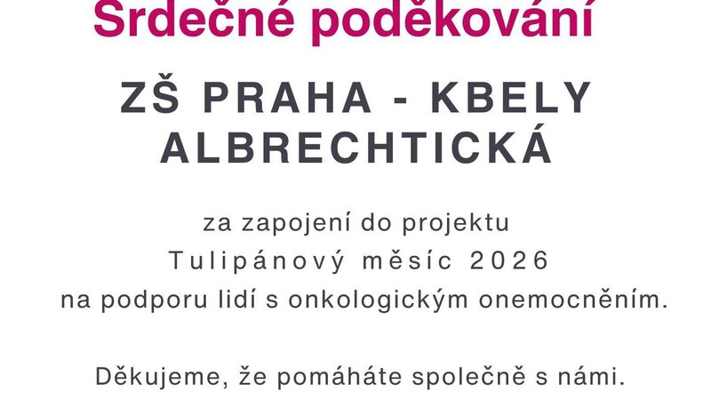 Děti ze školní družiny se zapojily do akce „Tulipánový měsíc“
