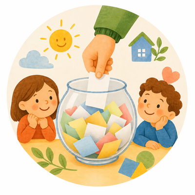 Losování ze zájemců o první třídu s programem Začít spolu