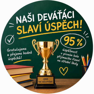Naši deváťáci slaví mimořádný úspěch u přijímacích zkoušek